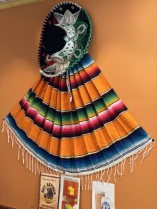 Festive decorations at Rey Azteca